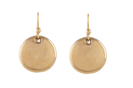 204.  Pendientes SUAREZ con disco a modo de lenteja con contornos suavizados