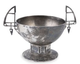 707.  Copa art-decó de plata.h. 1920-1930.