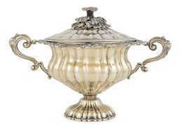 1324.  Soperilla en plata vermeille, ley 800.Francia, segunda mitad del S. XIX