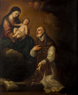 894.  JUAN DE SEVILLA ROMERO Y ESCALANTE (Granada, 1643- 1695)“San Felipe Neri”..