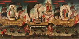 820.  VIRREINATO DE PERÚ, PP. SIGLO XVIIILa flota Eucarística