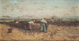 859.  MANUEL RAMOS ARTAL (Madrid, finales del siglo XIX y principios del XX)La vendimia 