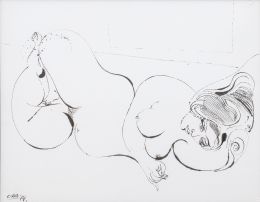 965.  JAVIER CLAVO (Madrid, 1918 - 1994)Desnudo femenino, 1974