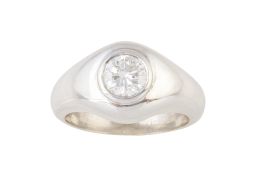 1515.  Sortija solitario de brillante de 0,84 ct.