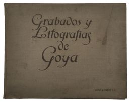 853.  Libro con las litografías de Goya  de Miguel Velasco y Aguirre publicados por Espasa-Calpe en Madrid, 1928 