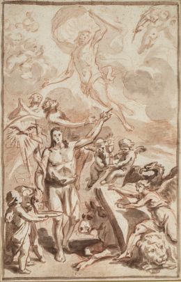 832.  ATRIBUIDO A ELISABETTA SIRANI (Bolonia, 1638-1665)Transfiguración de Jesús
