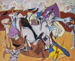 938.  JUAN BARJOLA (Torre de Miguel Sesmero, Badajoz, 1919 - Madrid, 2004)Tauromaquia, c.1992-3