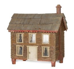 1430.  Casa de madera pintada.Trabajo americano, principios del S. XX.