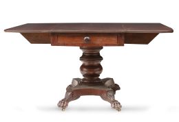 690.  Mesa de alas de madera de caoba, atribuida a John Needles.Baltimore, Estados Unidos, h. 1840-1850.