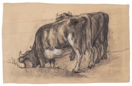 855.  NICANOR PIÑOLE (Gijón 1878 - 1978)Vacas