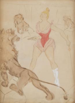 894.1.  ALFREDO OPISSO Y CARDONA (Barcelona, 1907-Mataró, Barcelona, 1980)Domadora de leones