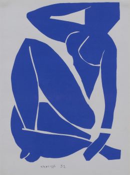 1062.  HENRI MATISSE (Le Cateau-Cambrésis, 1869 - Niza, 1954)Nu blue XI, 1952