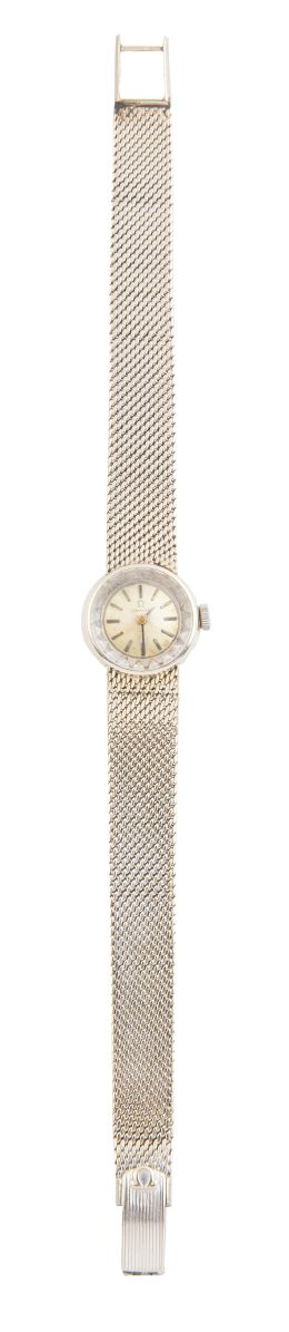 421.  Reloj de pulsera de señora OMEGA en oro blanco años 60