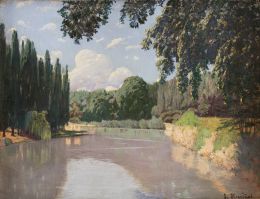 893.  SANTIAGO RUSIÑOL Y PRATS (Barcelona, 1861-Aranjuez, Madrid, 1931)El Tajo, I