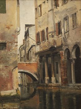 892.  JOSEP MARQUÉS GARCÍA (Tarragona, 1862 - 1936)Canal de Venecia