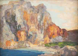 889.  HERMENEGILDO ANGLADA-CAMARASA (Barcelona, 1871-Pollença, Mallorca, 1959)Paisaje de Mallorca