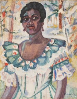 887.  FRANCISCO ITURRINO (Santander, 1864 - Cagnes-sur-Mer, Francia, 1924)La perla negra