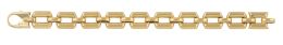 261.  Pulsera de eslabones rectangulares articulados con aros ovales