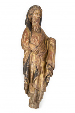 1173.  “Santo” Escultura en madera tallada, dorada y policromada. Escuela castellana, S. XVI. .