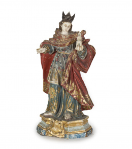 1105.  “Santa Barbara”Escuela colonial, S. XVIII.