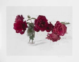 1050.  ANTONIO LÓPEZ (Tomelloso, 1936)Rosas rojas 2010