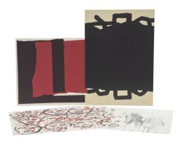 1029.  LOTE DE VARIAS REPRODUCCIONES LITOGRAFÍAS DE DIVERSOS AUTORES: EDUARDO CHILLIDA, ANTONIO LÓPEZ, LLIMÓS Y RAFAEL CANOGAR