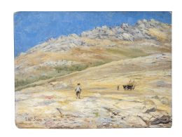 837.  JOSÉ MARÍA SUAY DAGUÉS (Valencia, 1865- Madrid, 1938)Campesinos en el campo