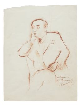 894.  JOSEP CAÑAS (Banyeres del Penedès, 1905 - El Vendrell, 2001)Retrato de Ángel Ferrant, 1932