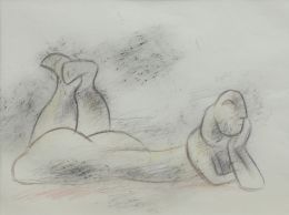 997.  ÁNGEL FERRANT  (Madrid, 1890 - 1961)Sin título (Mujer tumbada), c.1955