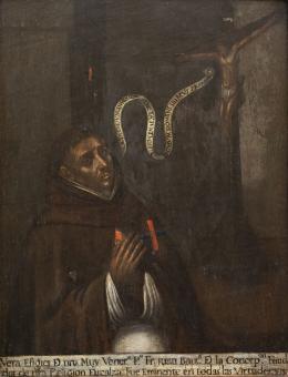 843.  ESCUELA ESPAÑOLA, H. 1800Verdadero retrato de San Juan Francisco de la Concepción, fundador de la Orden de los Trinitarios Descalzos