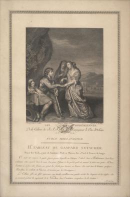 825.  CASPAR NETSCHER (pinx) MICHAEL HALBOU (sculp)"Les Bohémiennes"