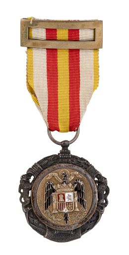 396.  Condecoración Individual Militar Española en bronce y esmalte