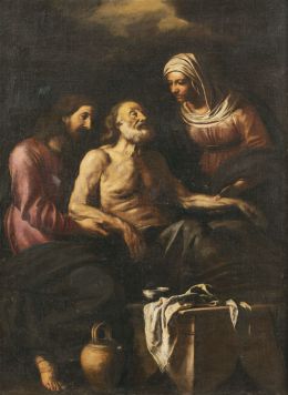 849.  ESCUELA GENOVESA, SIGLO XVII
El tránsito de San José con C