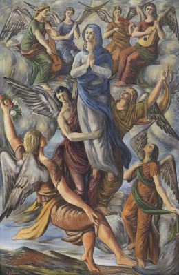 934.  RAFAEL ZABALETA (Quesada, Jaén, 1907 - 1960)Asunción de la Virgen, 1942