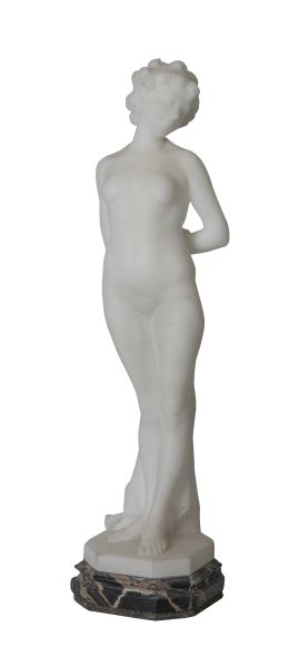 1418.  Galileo Pochini.
Desnudo femenino de mármol tallado, sobre