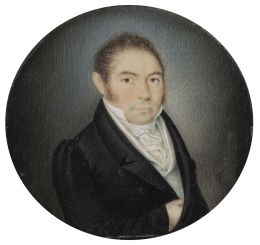 806.  ESCUELA ESPAÑOLA, PRIMERA MITAD DEL SIGLO XIXRetrato de caballero con levita negra