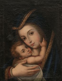 855.  ESCUELA SEVILLANA, SIGLO XVIIIVirgen de Belén