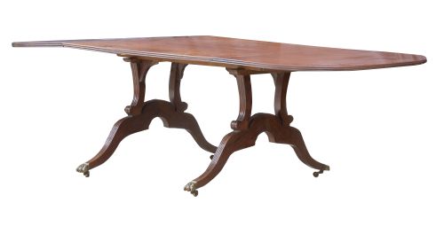 Mesa de comedor de alas de estilo "regency" de madera de ca
