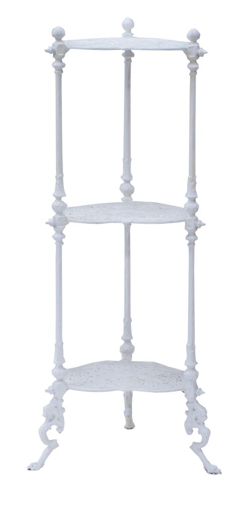 Etagere en hierro pintado de blanco.h. 1900.