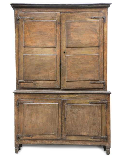 "Buffet a deux corps" de madera pintada.Trabajo francés, 