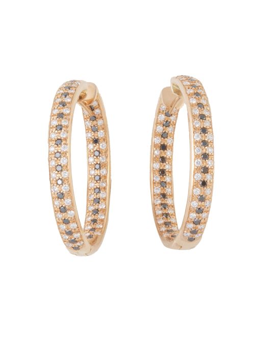 Pendientes criollas ovales con frente e interior de aro cua