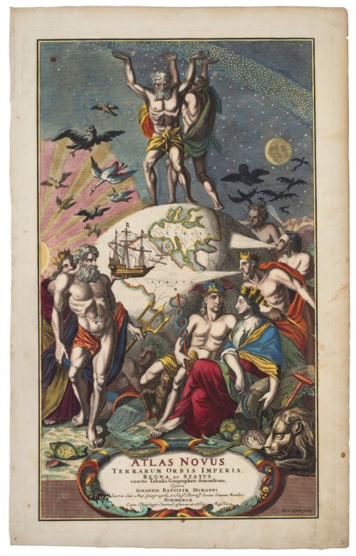 JOHAN BAPTIST HOMANN (1663-1724)Portada del "Atlas novus 