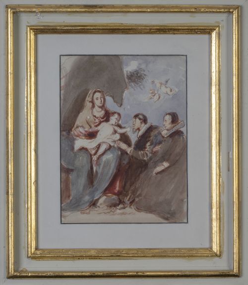 ESCUELA ESPAÑOLA, SIGLO XIXLa Vierge aux donateurs (La Ma