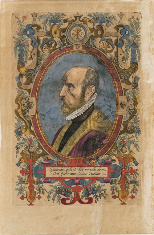PHILIPPE GALLE ( 1537- 1612)Retrato de Abraham Ortelius (