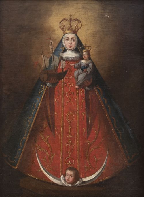 ESCUELA ESPAÑOLA, SIGLO XVIIIVirgen de los navegantes con