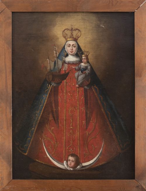 ESCUELA ESPAÑOLA, SIGLO XVIIIVirgen de los navegantes con