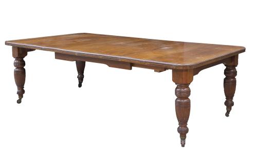 Mesa de comedor extensible de madera de caoba.Inglaterra,