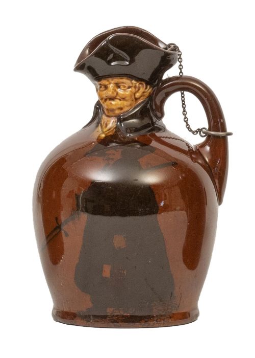 Botella de whisky "Kingsware" de cerámica esmaltada.Royal