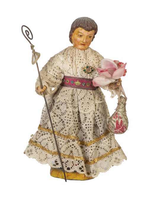 Hornacina de madera tallada y policromada, imitando marmori