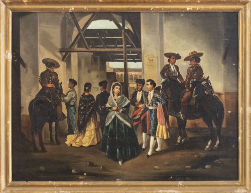 ESCUELA ESPAÑOLA, SIGLO XIXEn la plaza de toros de Sevilla